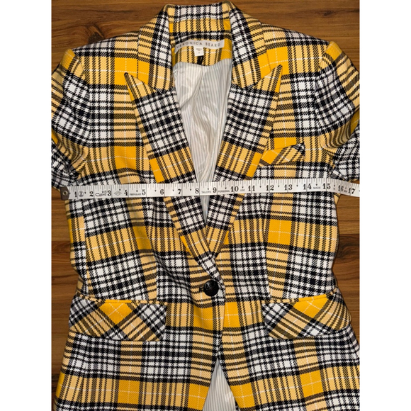Veronica Beard Yellow Plaid Blazer — Size 0 - Picture 8 of 10